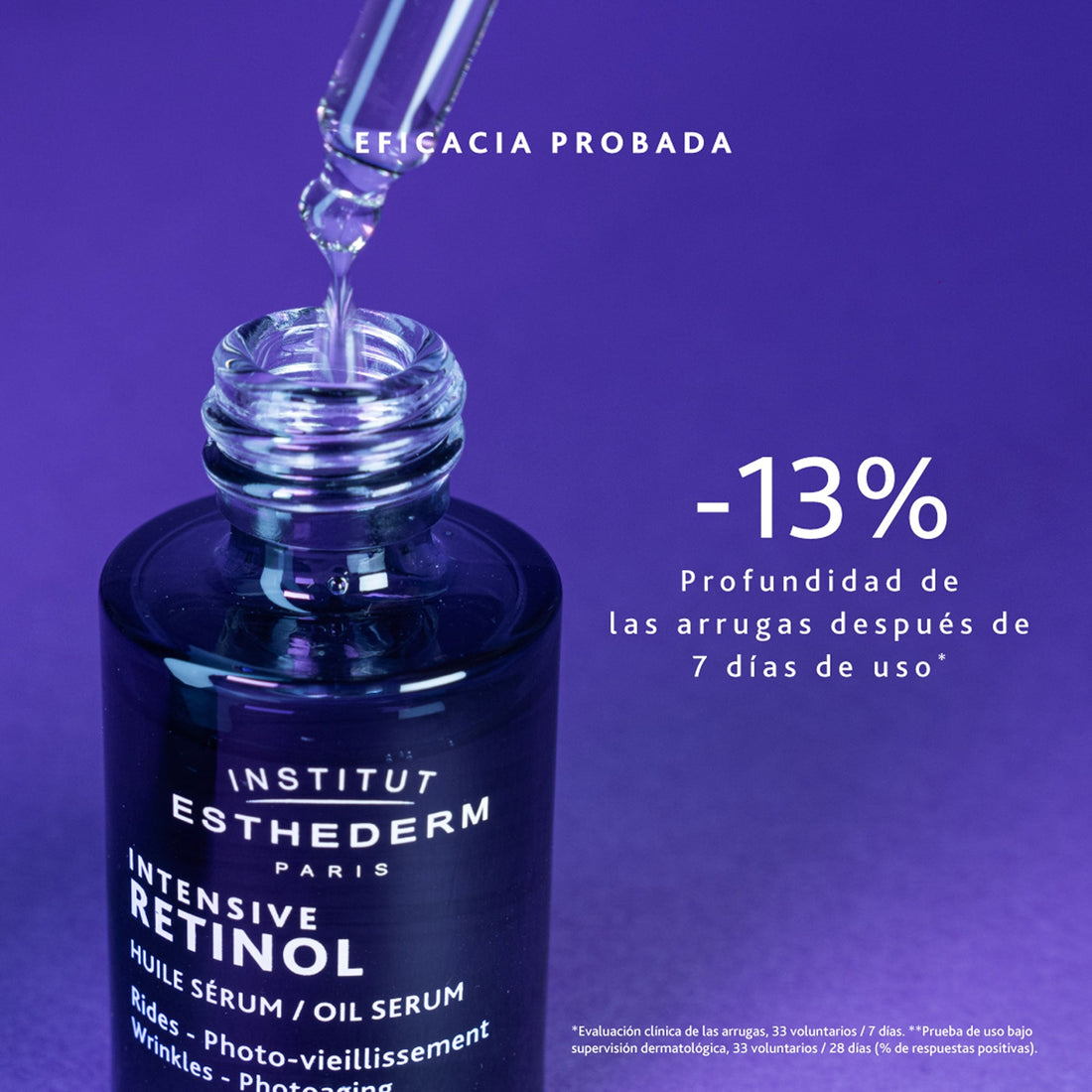 Sérum facial concentrado con retinol 0.3% para arrugas y renovación celular 15 ml – Institut Esthederm Intensive Retinol Serum FPIP