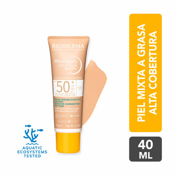 Base fluida con protección solar, cobertura matificante para piel con imperfecciones SPF50+ 40ml – Bioderma Photoderm Cover Touch Claire