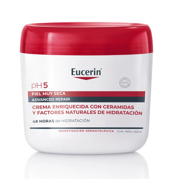 Crema corporal hidratante intensiva para piel seca 456g – Eucerin pH5 Advanced Repair