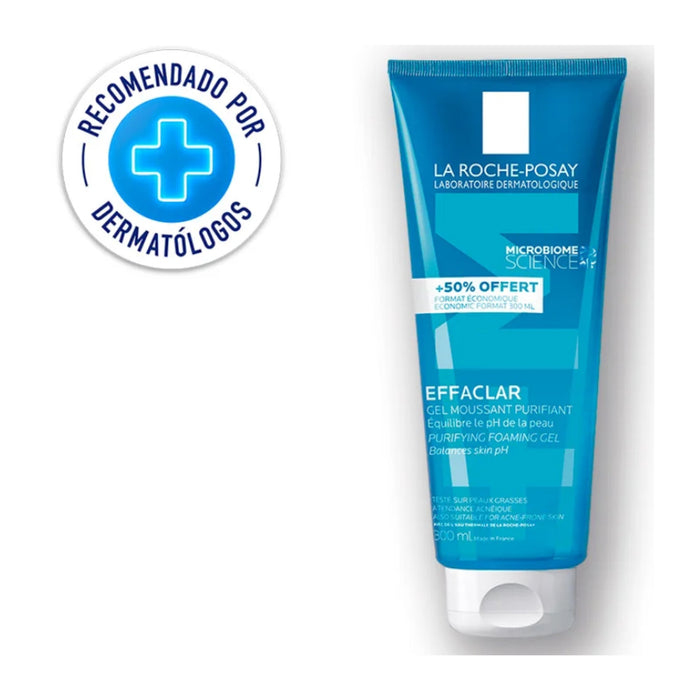 Gel limpiador purificante para piel grasa y con imperfecciones 300 ml – La Roche-Posay Effaclar Gel Limpiador