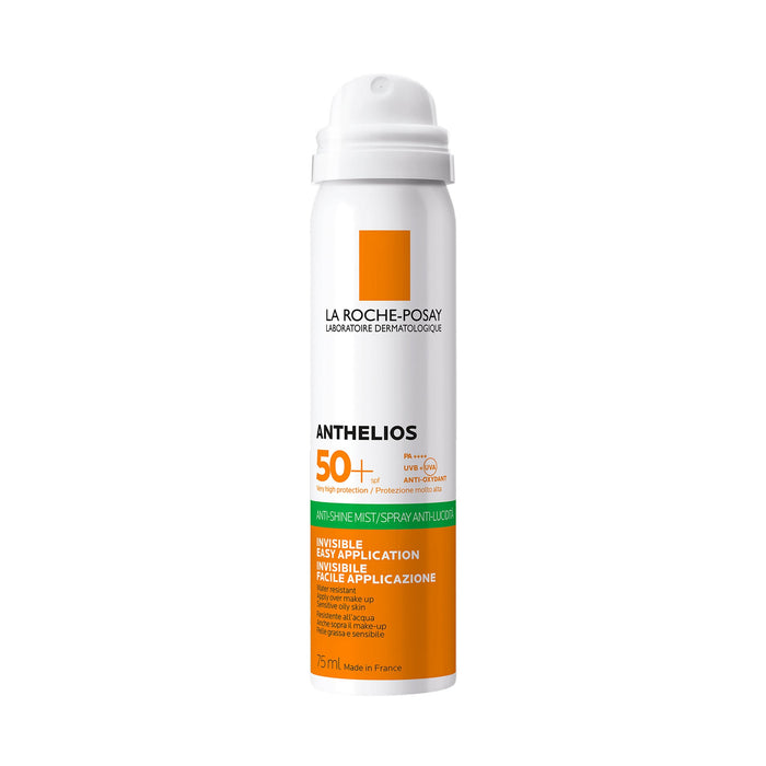 Protector solar facial en spray para piel grasa FPS50 75ml – La Roche-Posay Anthelios Bruma Antibrillos