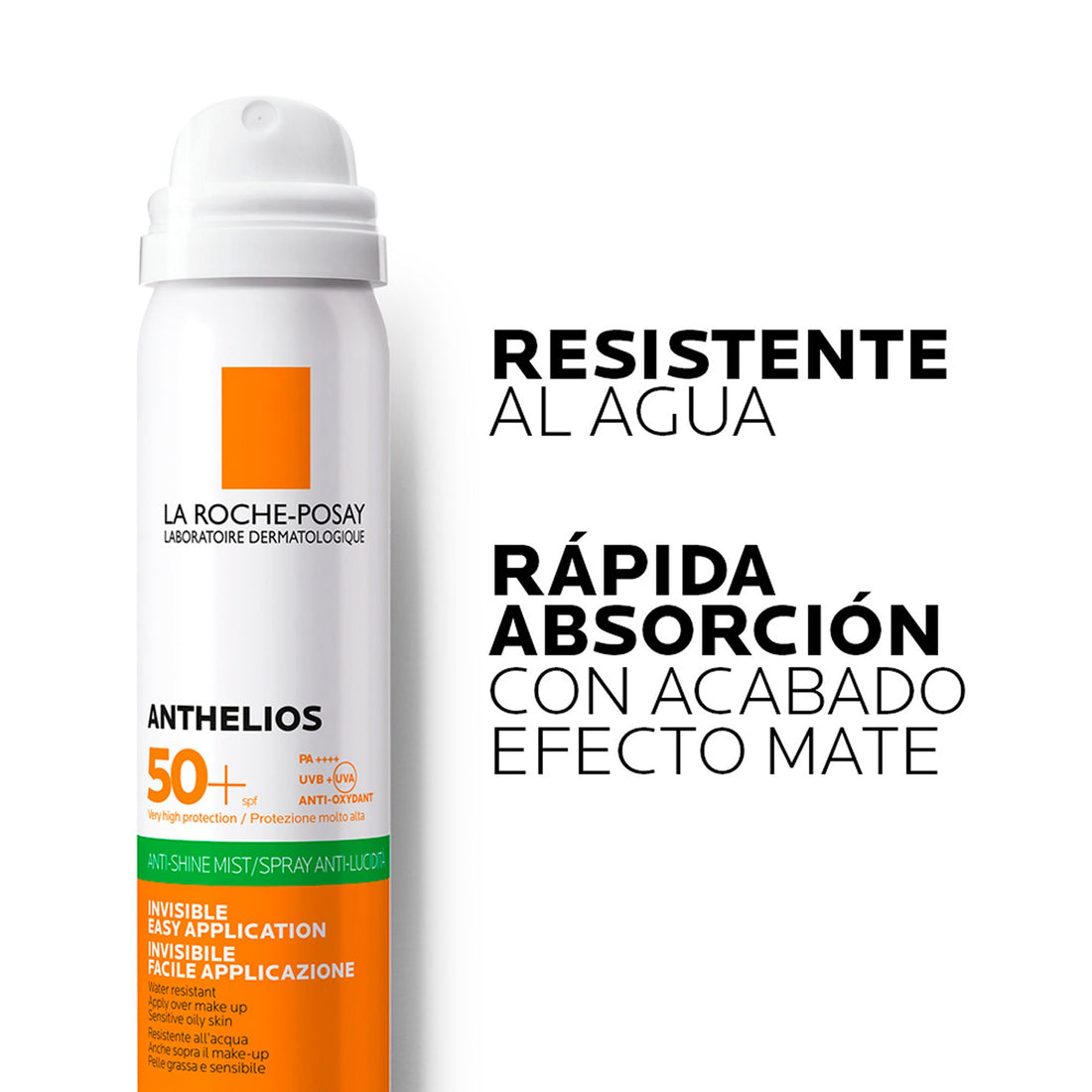 La Roche-Posay Protector Solar Facial para Piel Grasa en Spray 75ml – Anthelios Bruma Antibrillos FPS 50