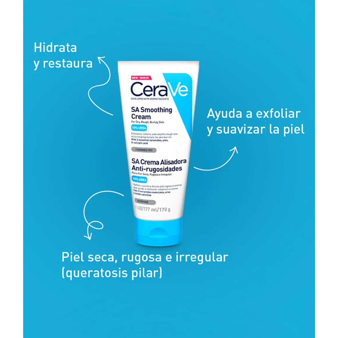 Crema Alisadora Anti‑rugosidades 170 ml – CeraVe SA Cream