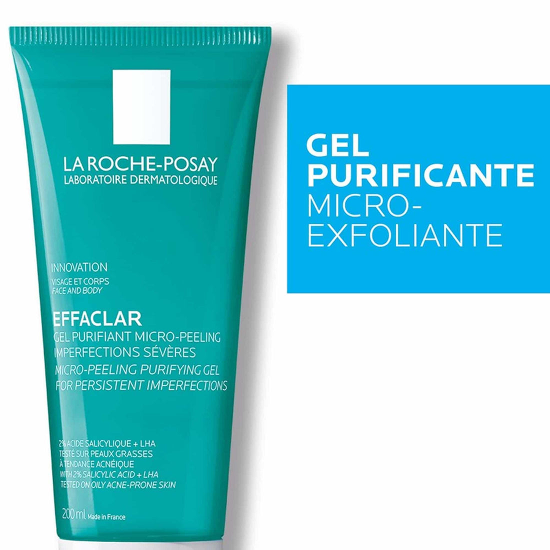 La Roche-Posay gel microexfoliante para piel grasa y con imperfecciones 200 ml – Effaclar Gel Microexfoliante