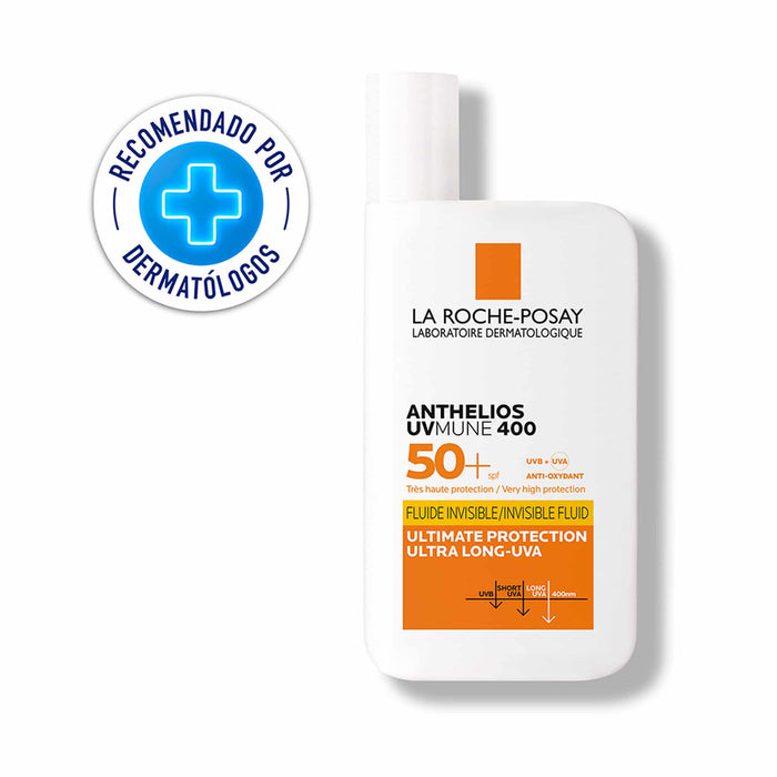 Protector solar facial de amplio espectro SPF50+ 50 ml – La Roche-Posay Anthelios UVMUNE 400 Fluido Invisible
