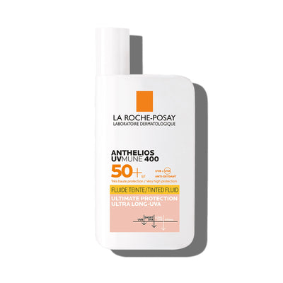 Protector solar facial con tinte y alta protección UV 50 ml – La Roche-Posay Anthelios UVMune 400 Tinted