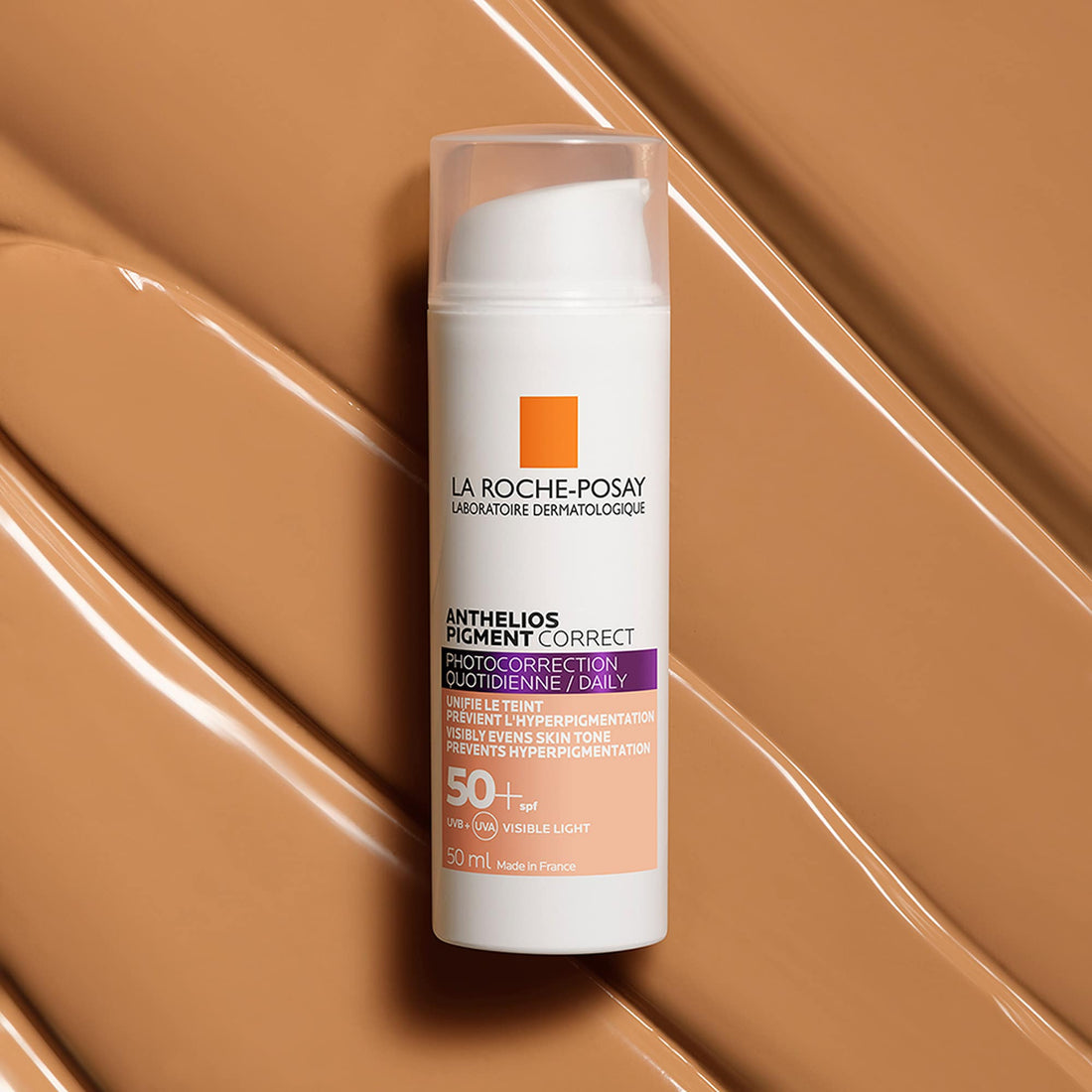 La Roche-Posay Anthelios Pigment Correct – Protector Solar Facial Antimanchas con Color SPF 50+ 50ml