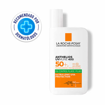 Protector solar facial fluido oil control para piel grasa SPF50 50ml – La Roche-Posay Anthelios Fluid Oil Control UVMune