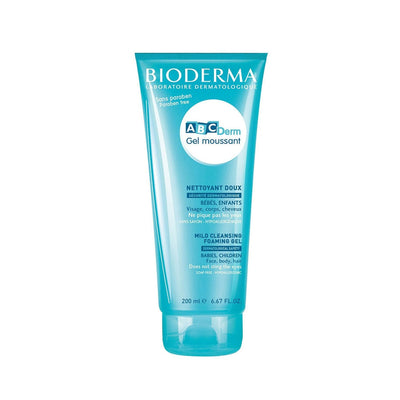 Gel de limpieza suave para bebés y niños, piel sensible 200ml – Bioderma ABCDerm Gel Moussant