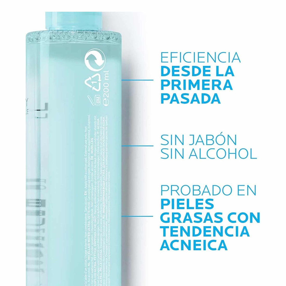 La Roche-Posay Effaclar Agua Micelar – Desmaquillante Purificante para Piel Grasa 200ml