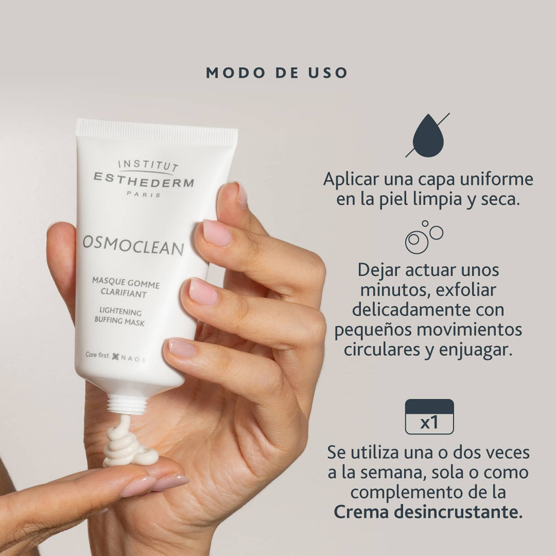Institut Esthederm Osmo Masque Gomme Clarifiant | Mascarilla exfoliante y purificante – 75ml