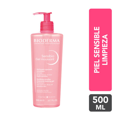 Bioderma Sensibio Gel Moussant | Gel limpiador suave para piel sensible – 500ml