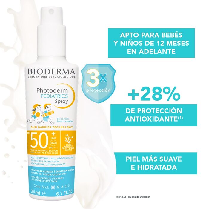 Protector solar infantil alta tolerancia SPF50+ 200ml – Bioderma Photoderm Pediatrics Spray