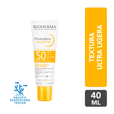 Protector solar fluido sin color SPF50+ 40 ml – Bioderma Photoderm Max Aquafluide