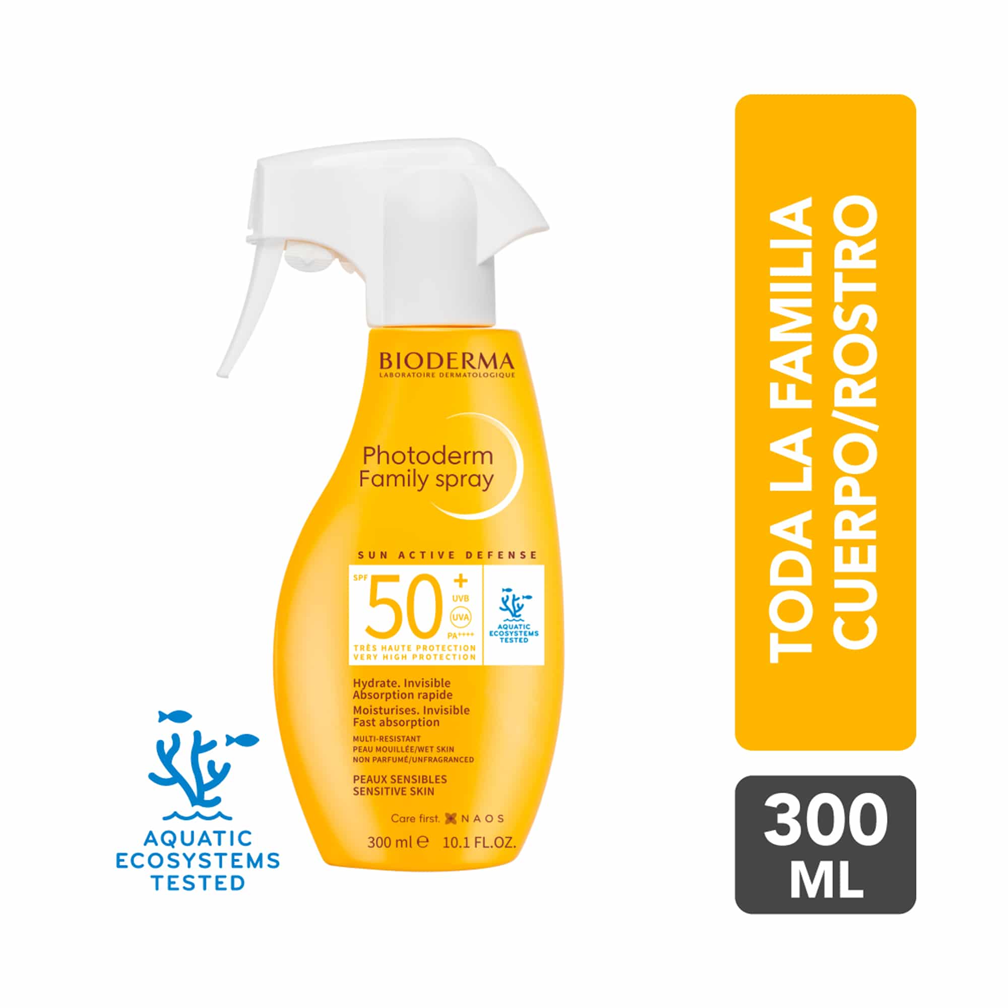 Protector solar corporal alta protección SPF50+ 300ml – Bioderma Photoderm Max Spray