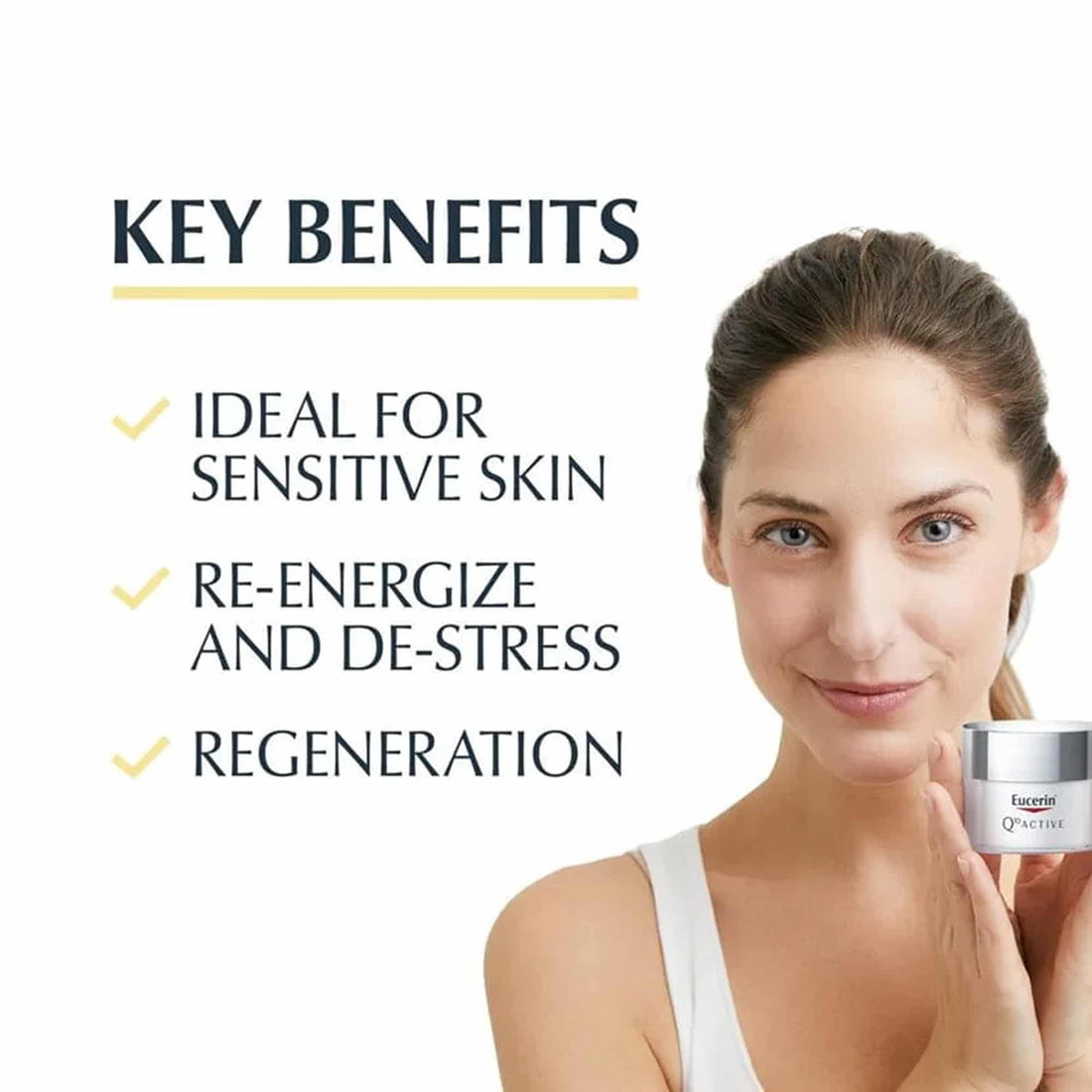 Eucerin Q10 Active Crema de Día Antiedad con Protección SPF 15 para Piel Normal a Mixta 50 ml – Q10 Active Day Cream