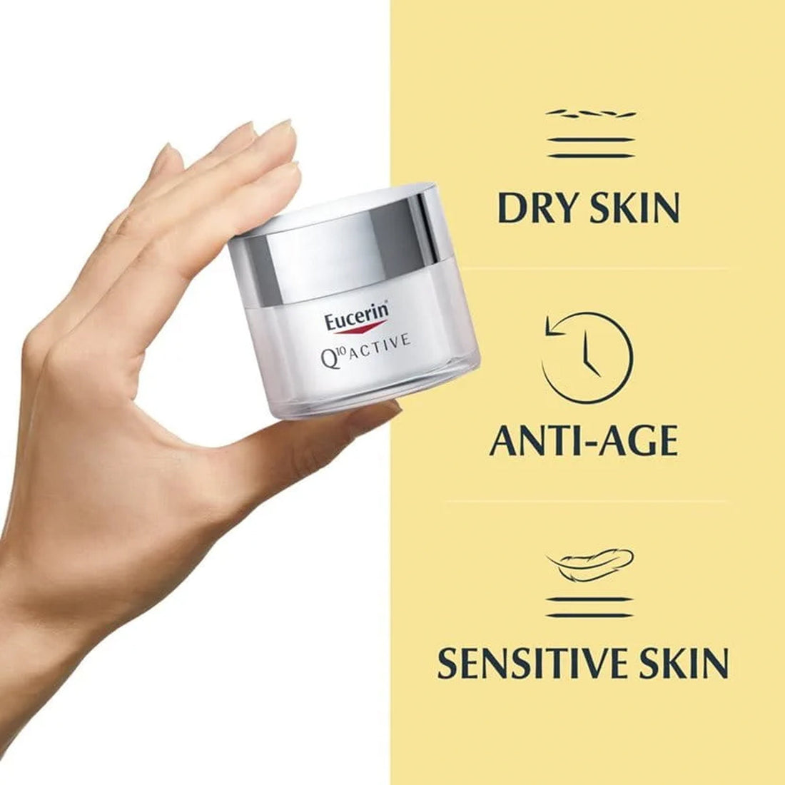 Crema de día antiedad con protección SPF15 para piel normal a mixta 50ml – Eucerin Q10 Active Day Cream