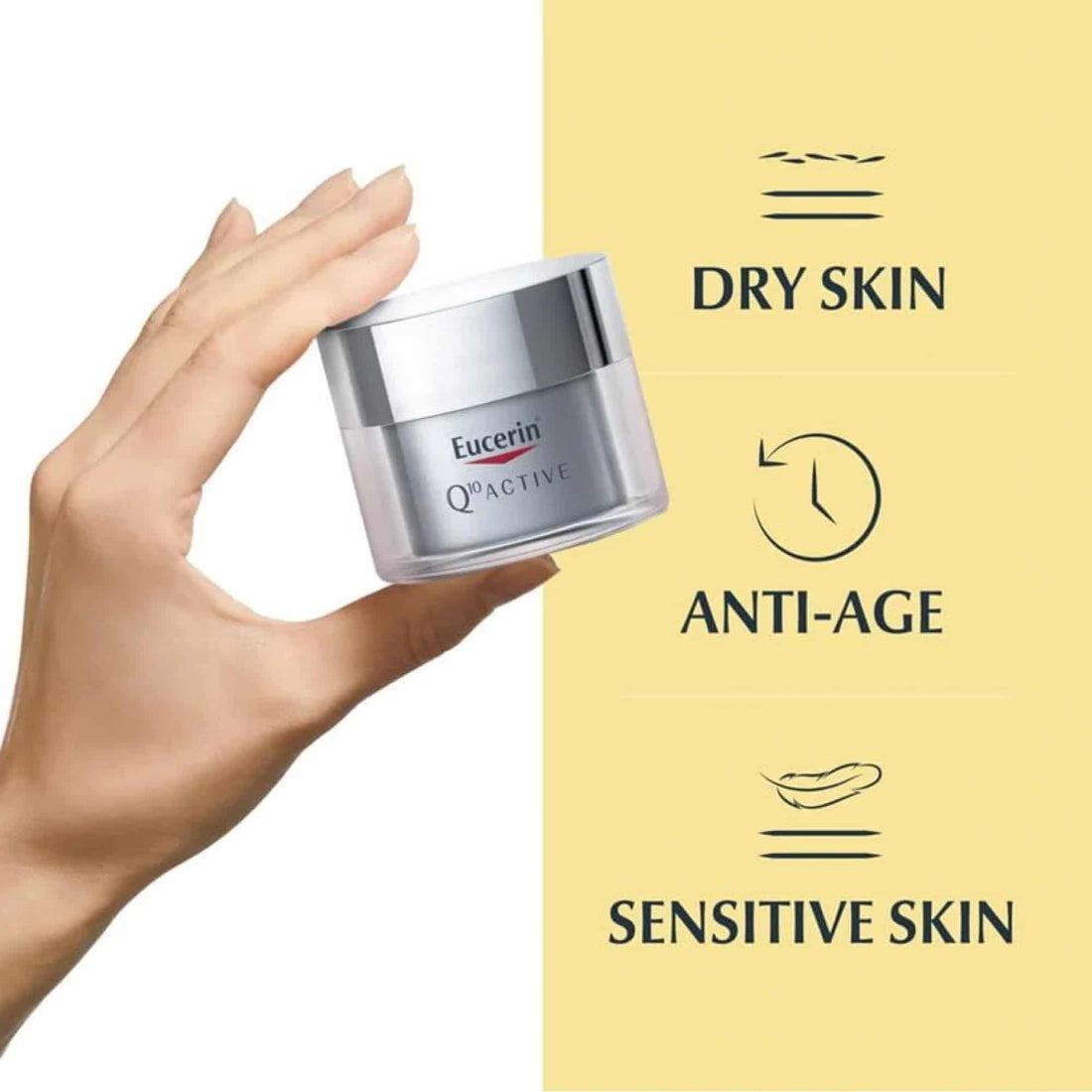 Crema de noche antiedad para piel normal a mixta 50ml – Eucerin Q10 Active Night Cream