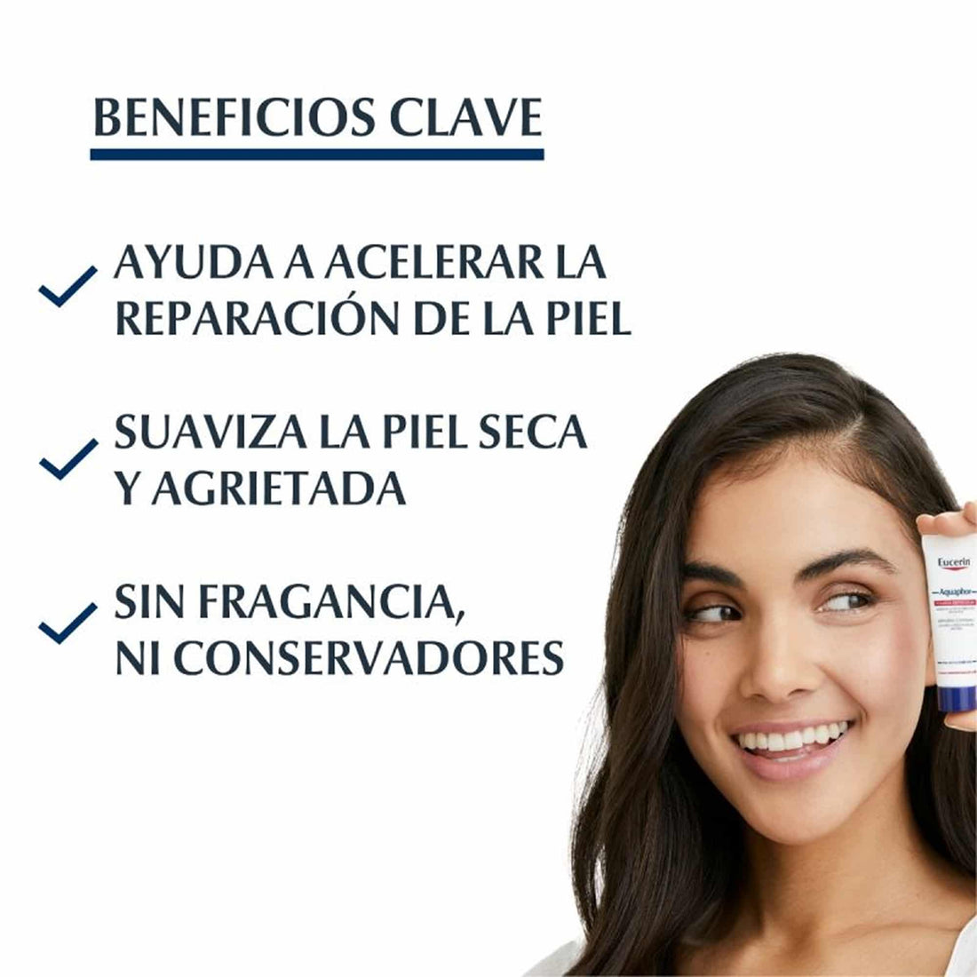 Eucerin Aquaphor Ungüento Reparador para Pies y Manos – Aceleración de la Regeneración Cutánea 50ml