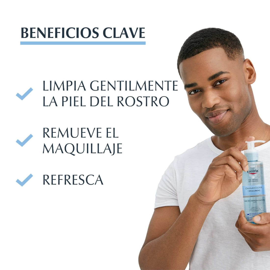 Eucerin DermatoCLEAN Gel Limpiador Facial para Piel Normal a Mixta 200 ml – Gel Facial Cleanser
