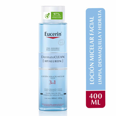 Eucerin DermatoCLEAN Loción Micelar 3 en 1 para Limpieza y Desmaquillado de Piel Sensible 200 ml – Micellar Cleansing Lotion