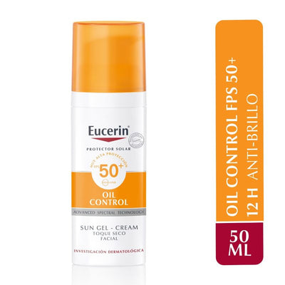 Protector solar facial toque seco SPF50 50ml – Eucerin