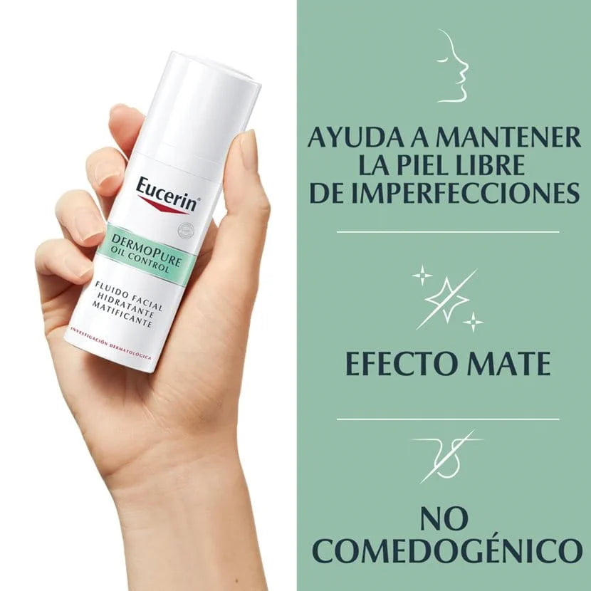 Eucerin DermoPure Crema Hidratante Matificante – Control de Brillo y Piel Limpia 50 ml
