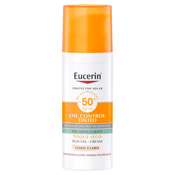 Eucerin Sun Oil Control Tinted Protector Solar Facial Tono Claro SPF 50+ (50ml)