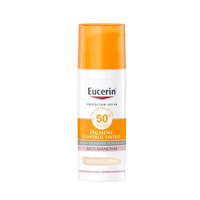 Eucerin Pigment Control Tinted Claro – Protector Solar Facial Antimanchas con Color FPS50+ 50ml
