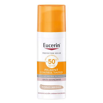 Eucerin Sun Pigment Control Tinted Protector Solar Facial Anti-Manchas Tono Medio FPS 50+ (50 ml)