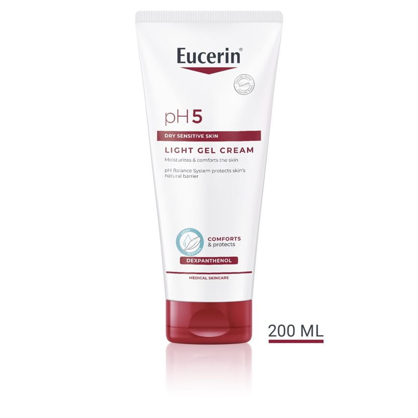 Gel-crema hidratante suave para piel sensible 200ml – Eucerin Sensitive Skin pH5