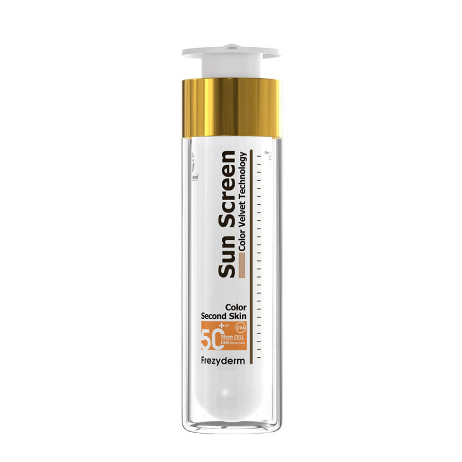 Frezyderm Velvet Sunscreen Face SPF50+ Protector Solar con Color - Textura Aterciopelada (50ml)