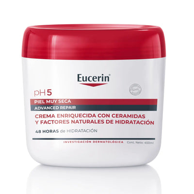 Eucerin Crema Corporal pH5 Advanced Repair – Hidratación Intensiva para Piel Seca 456 g