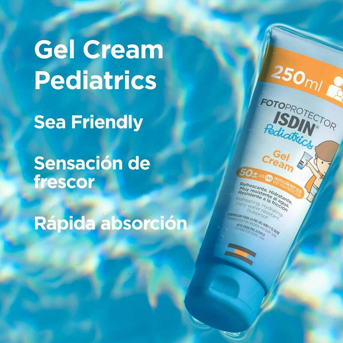 Isdin Fotoprotector Gel Cream Pediatrics SPF 50 para Niños 250 ml – Protector Solar Infantil Hidratante