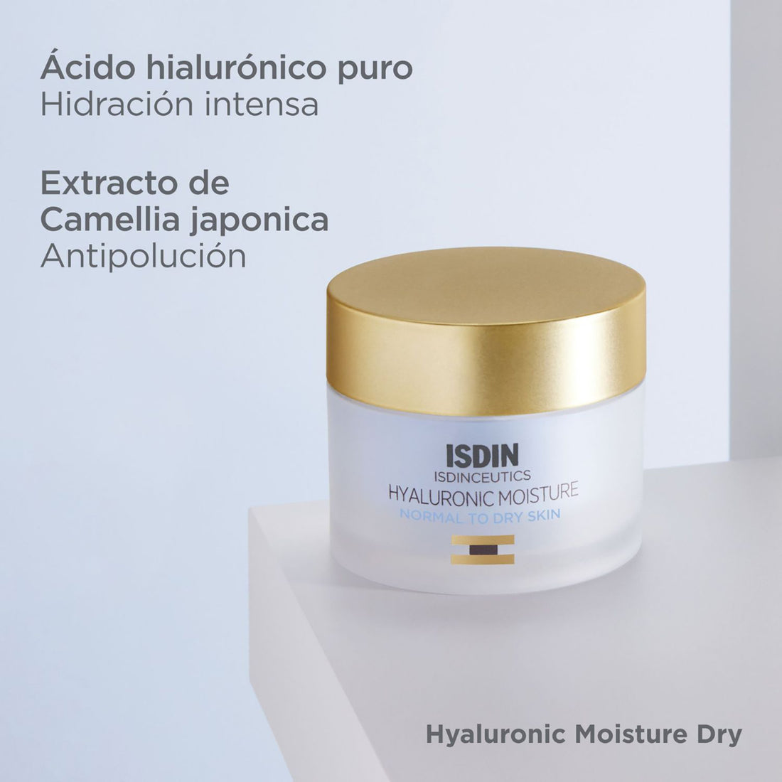 ISDIN Hyaluronic Moisture | Crema hidratante para piel normal a seca con ácido hialurónico – 50ml