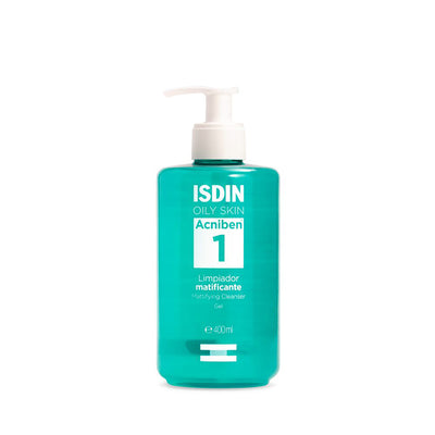 Gel limpiador matificante para piel con acné y control de grasa 400ml – Isdin Acniben Teen Skin