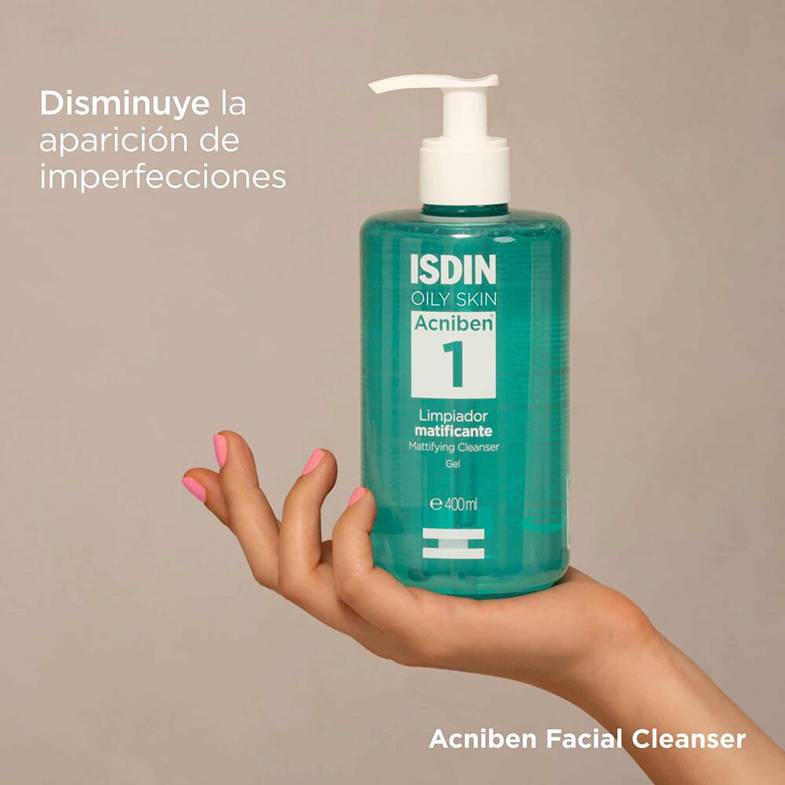 Isdin Acniben Teen Skin Gel Limpiador Matificante | Control de grasa y brillo para piel con acné – 400ml