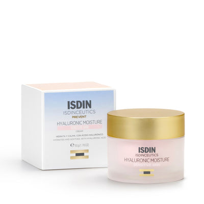 Hidratante facial calmante para piel sensible 50 g – Isdinceutics Hyaluronic Moisture Piel Sensible
