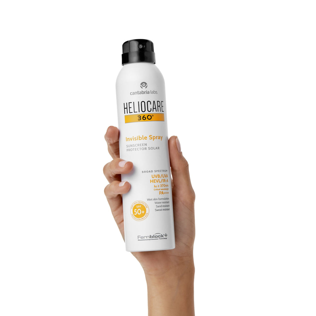 Heliocare 360° Protector Solar Corporal en Spray con Acabado Seco y Transparente 200ml - Invisible Spray SPF50+