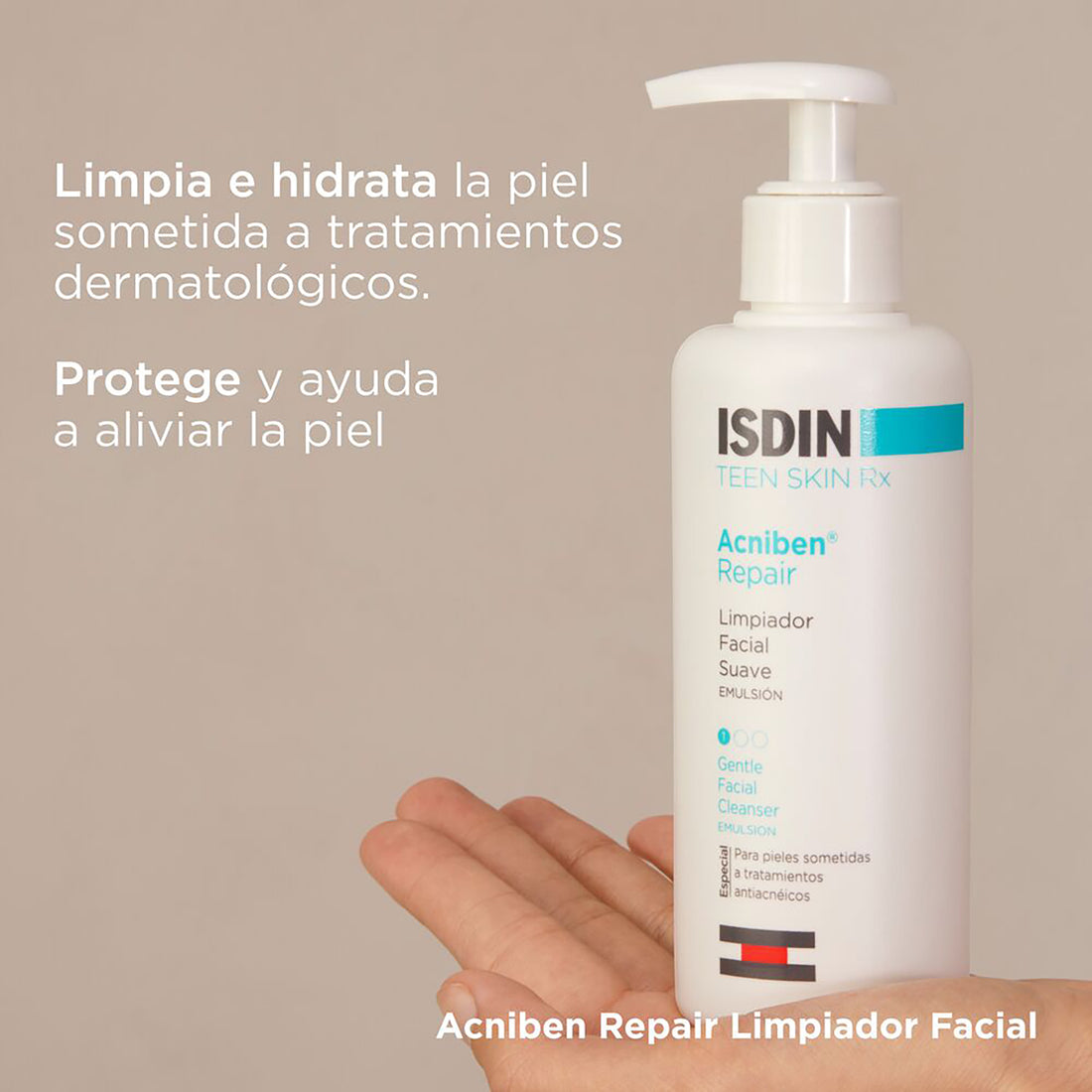 Isdin Acniben Repair Limpiador Facial Suave para Piel con Tratamientos Antiacné 180 ml
