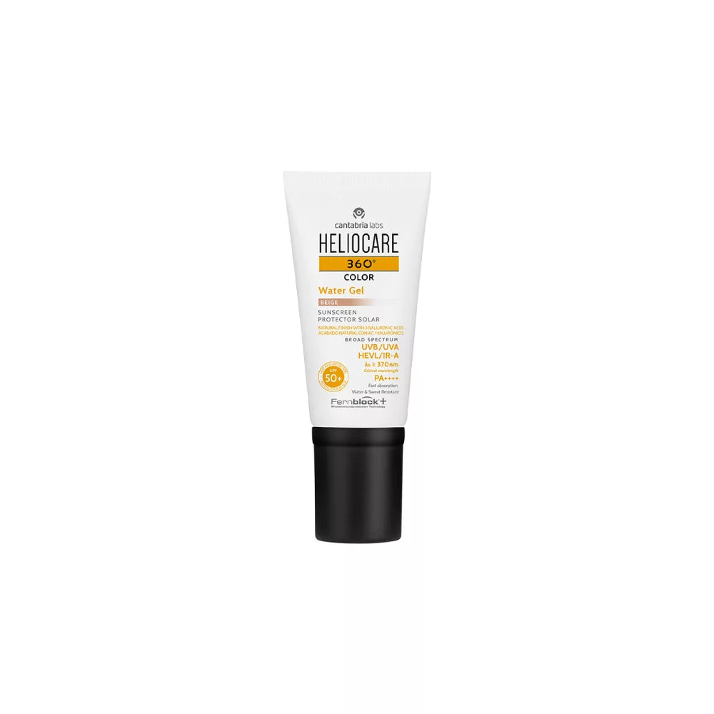 Fotoprotección con color y textura ligera SPF 50+ 50 ml – Heliocare 360º Color Water Gel Beige