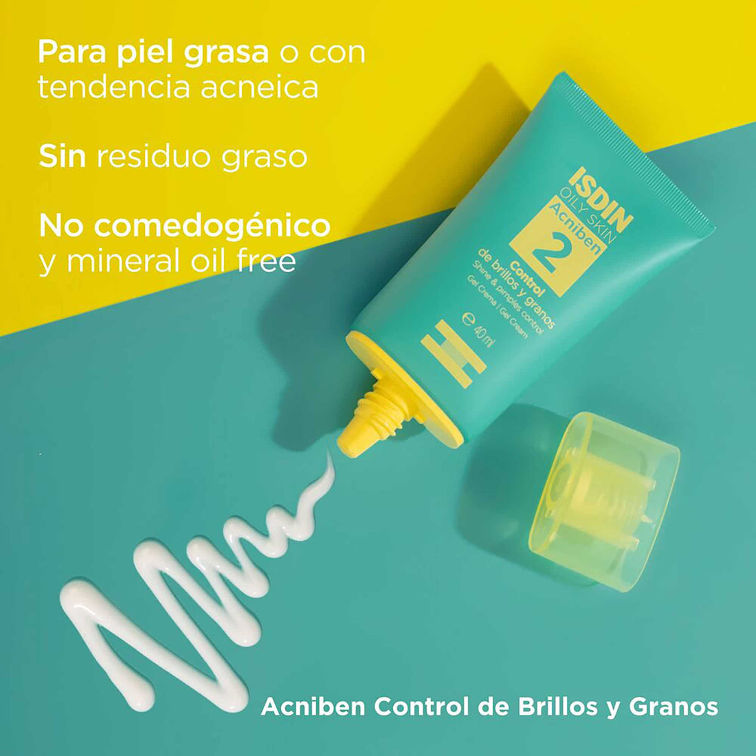 Isdin Acniben Teen Skin Gel Cream para Piel Grasa con Imperfecciones 40 ml – Hidratante Seborregulador Antibrillos