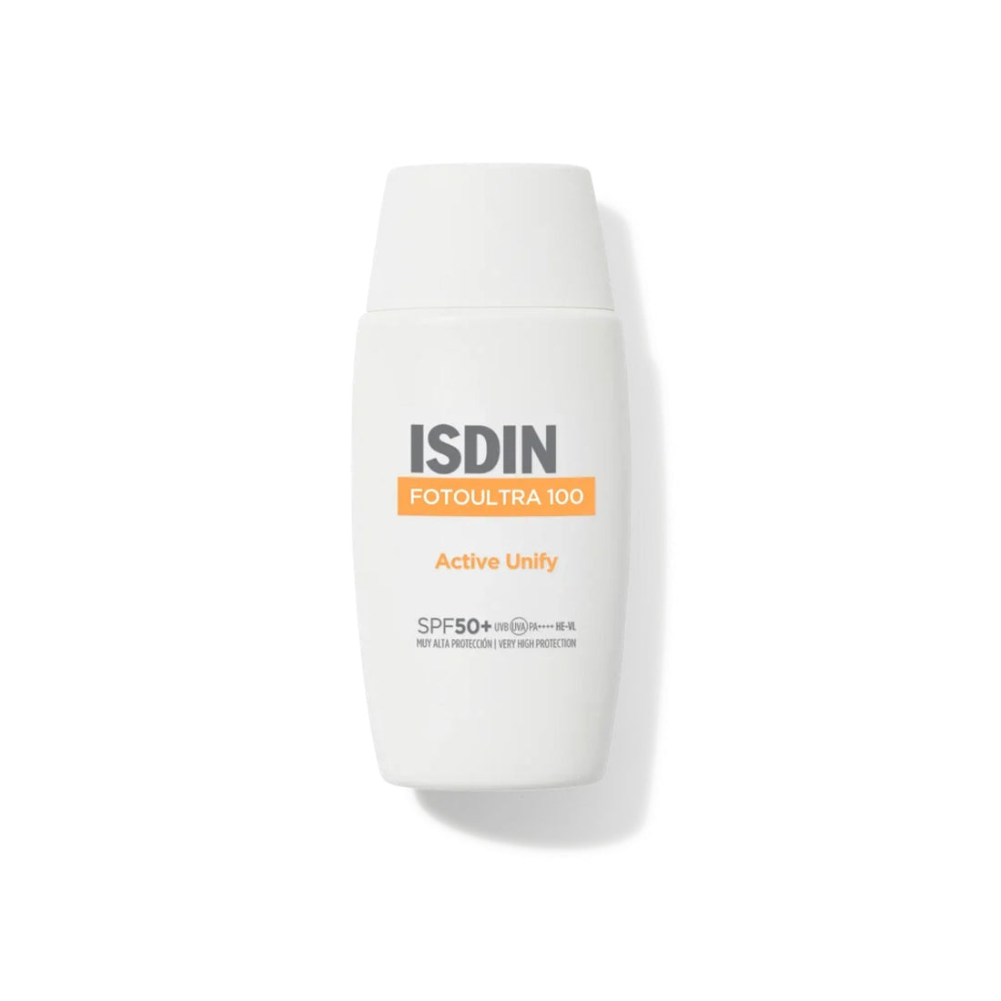 Isdin Protector solar despigmentante facial sin Color 50ml - Fotoprotector Fusion Fluid SPF 50+ Fotoultra 100 Active Unify