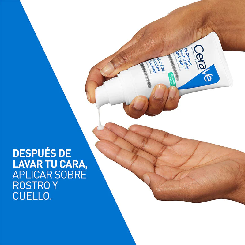 CeraVe Oil Control Gel Hidratante Matificante | Hidratación ligera para piel grasa – 50ml