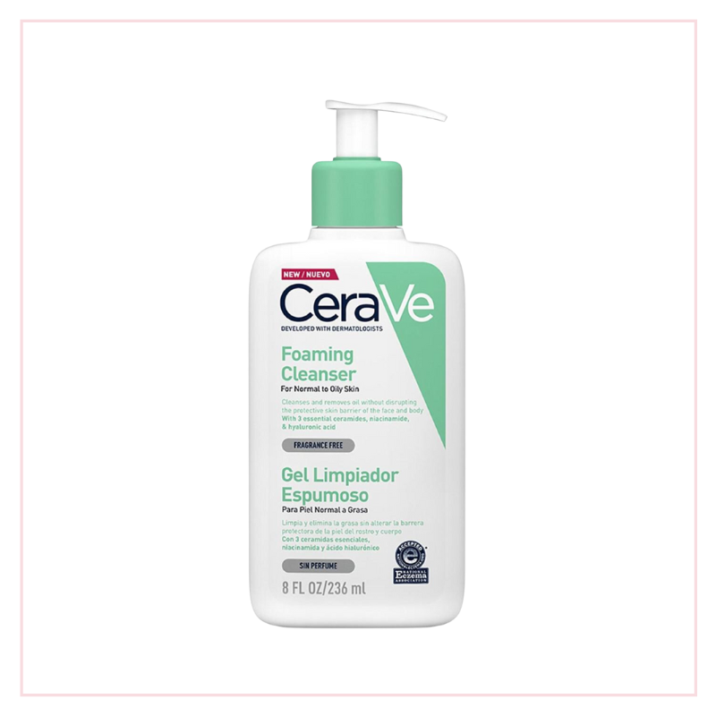 Gel limpiador facial espumoso para piel normal a grasa 236ml – CeraVe Gel Limpiador Espuma