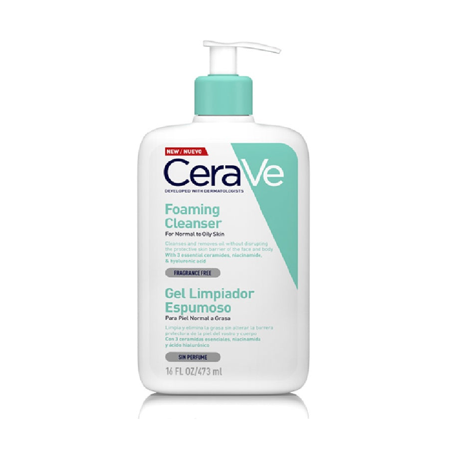 Gel limpiador facial espumoso para piel grasa 473ml – CeraVe Gel Limpiador Espumoso