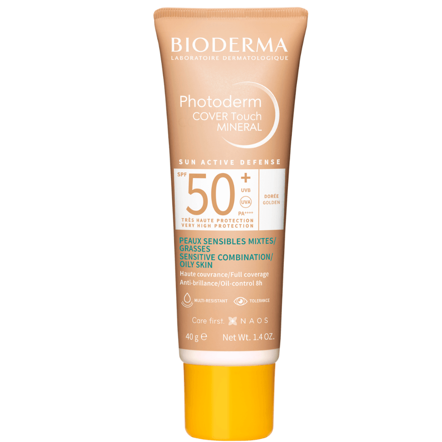 Bioderma Photoderm Cover Touch SPF50+ Protector Solar Cobertura Total Tono Dorado (40g)