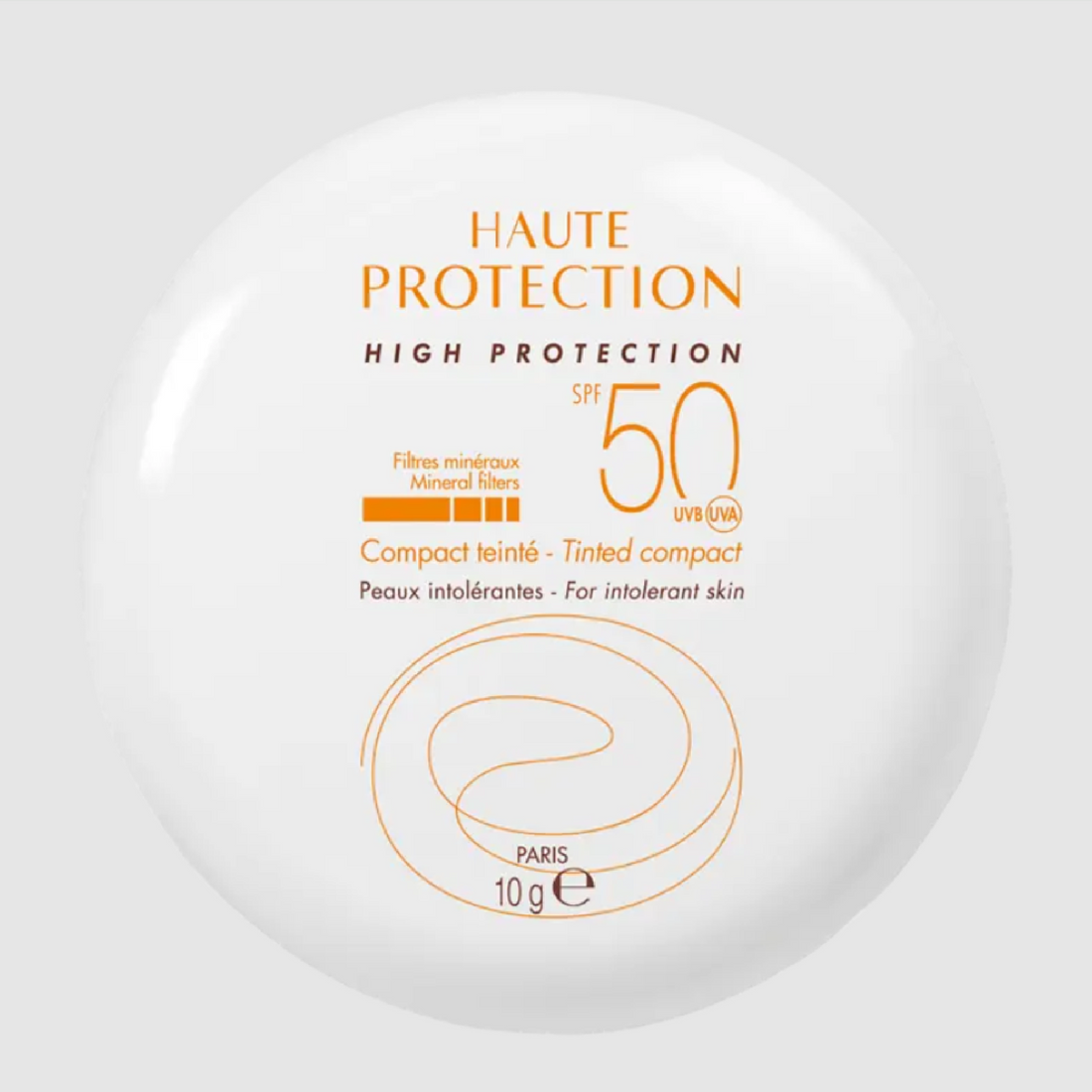 Protector solar compacto con color SPF50 10g – Avène Tono Sable
