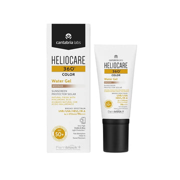 Protector Solar facial con color efecto bronceado y luminoso 50ml – Heliocare 360 Water Gel Bronze