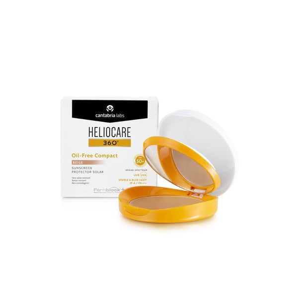 Heliocare 360 Compact Protector Solar Oil-Free con Color (Beige 10g)
